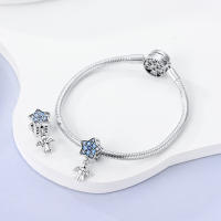 Encantos De Estrella Luminosa Platinados Para Pulsera Original Joyería DIY Simbolo Eterno Colgante De Amor Cadena De Seguridad Compatible Con Pulseras Originales - details 109