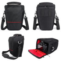 Bolsa Suave Para Cámara DSLR De Nylon Ajustable Para Canon Nikon Sony Impermeable Con Correa De Hombro Y Cierre De Cremallera - details 2