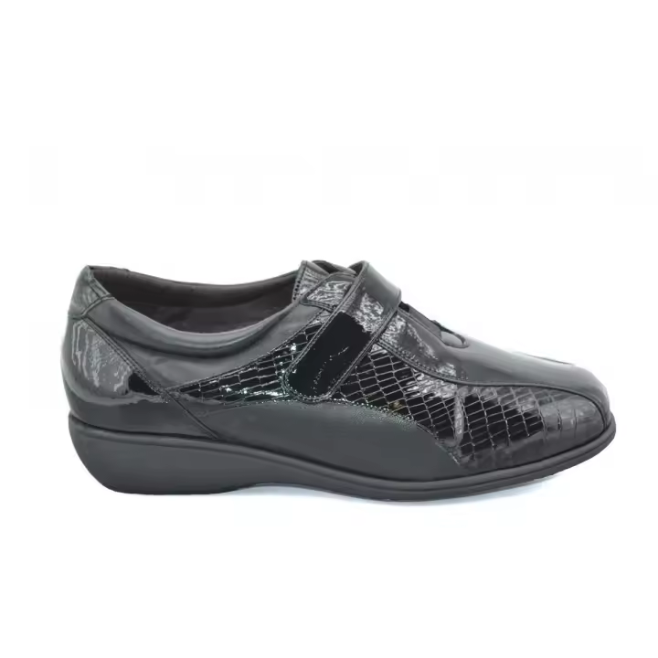 Zapato De Velcros Ancho Mujer Doctor Cutillas 53551 Negro - 1