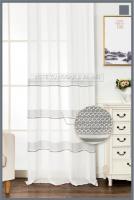 Cortinas de visillo lino y poliéster decorado en la parte inferior con diseño dd 3 lineas.Decoracion para hogar,oficina. - details 3