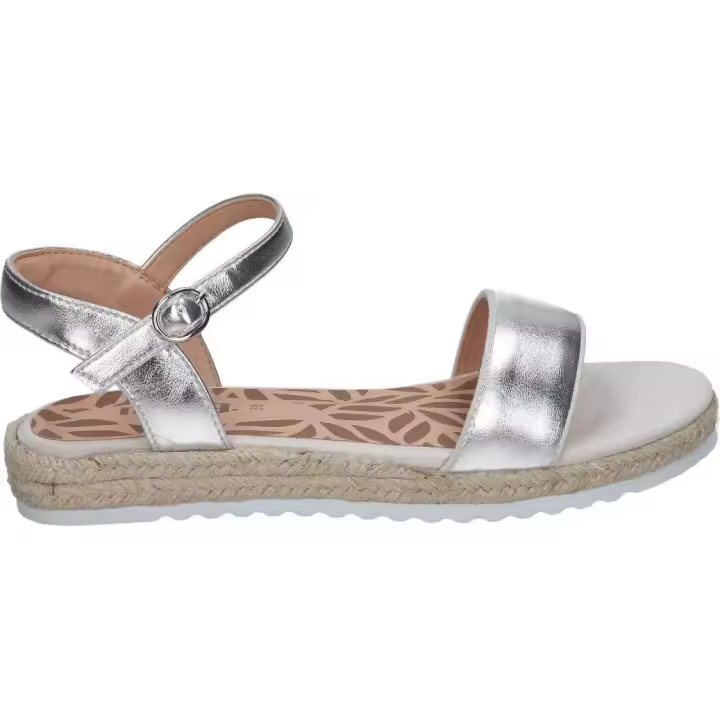MUSTANG | Sandalias Planas para Niña – Sandalias Planas de Color Plata  – Sandalias de Verano – Sandalias con Hebilla – Estilo Casual – Eventos – Cómodas y de Alta Calidad – Modelo 48963 - 1