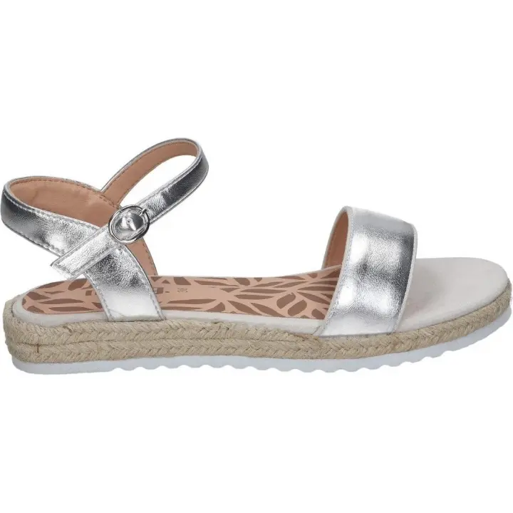 MUSTANG | Sandalias Planas para Niña – Sandalias Planas de Color Plata  – Sandalias de Verano – Sandalias con Hebilla – Estilo Casual – Eventos – Cómodas y de Alta Calidad – Modelo 48963 - 1