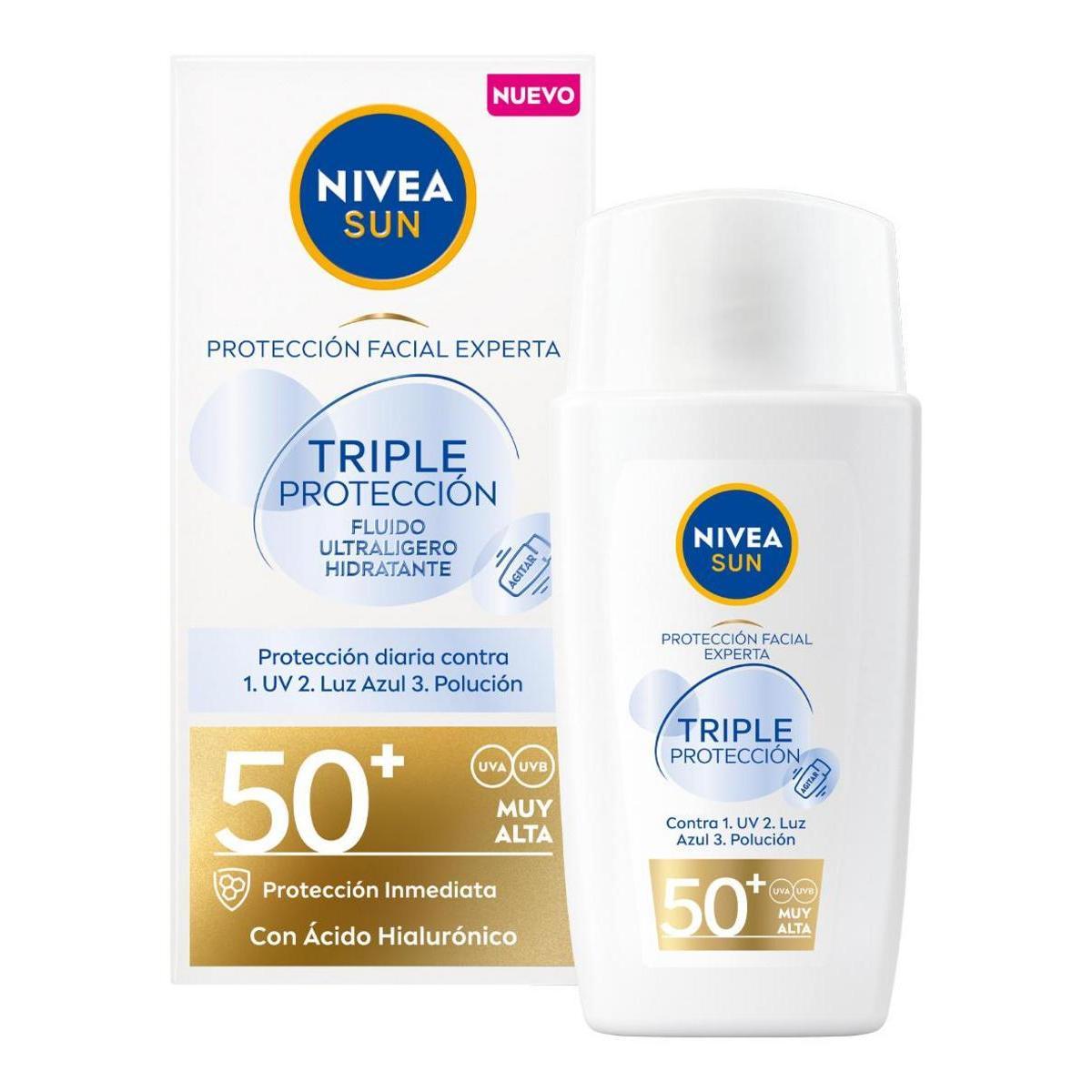 NIVEA SUN Fluido Facial Ultraligero Triple Protección FP50+
