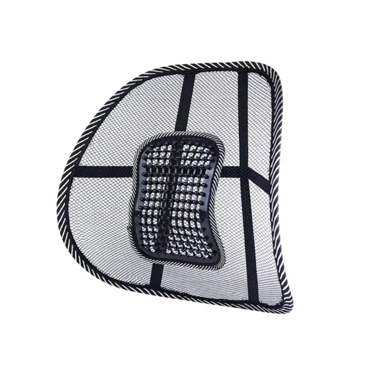 HOGUITA-Cojín Ergonómico de Soporte Lumbar de Malla para Asiento de Coche con Perlas de Masaje, Almohadilla de Respaldo, Apoyo Lumbar, Respaldo de Malla para Silla de Oficina, Corrector de Postura y Alivio del Dolor Lumbar - 1