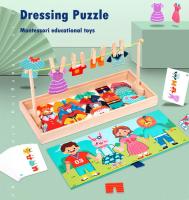 Juego Educativo De Montessori De Trajes Para Niños Puzzle De Despido De Madera Juego De Pensamiento Y Alineación Regalo Para Niños De 3-12 Años - details 0