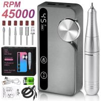 Nueva Máquina De Uñas Eléctrica Portátil Profesional 45000RPM Recargable Bajo Ruido Para Manicura En Salón Herramienta De Esmeriladora De Uñas - details 0