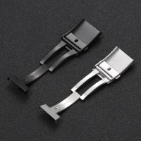 Correa De Reloj Watchdives 18mm 20mm 22mm Plata Seguridad Plegable Cierre De Acero Inoxidable Milled Reemplazo De Hebilla De Reloj - details 4