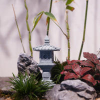 Mini Gáyabo Retro Lantejuelas Chinas Estatua De Mini Pagoda Decoración De Piedra Adorno Arquitectónico Para El Hogar Y Jardín - details 3