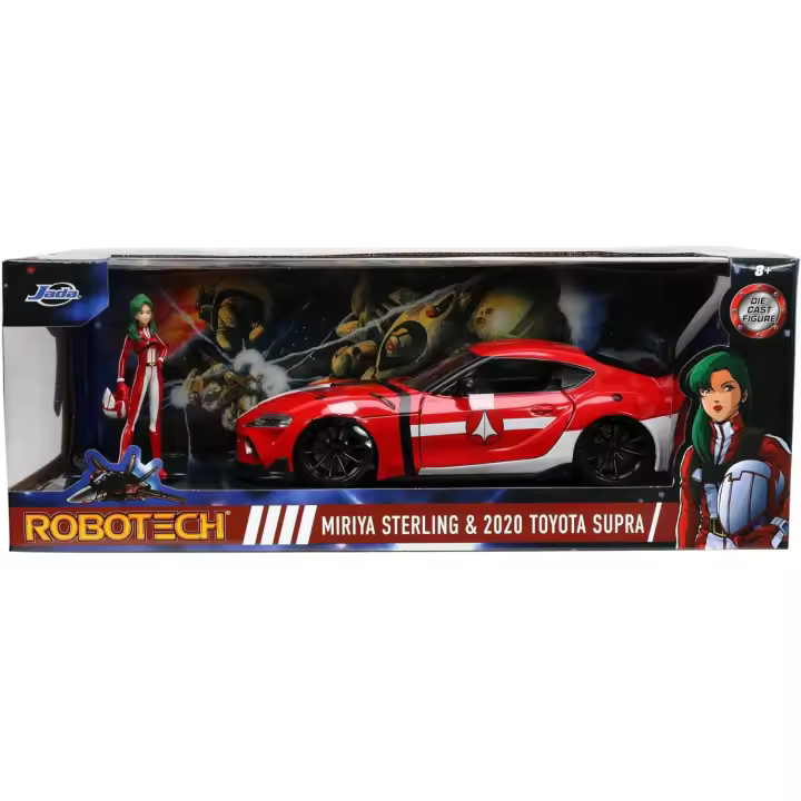 Jada Coche de Robotech Miriya 2020 Toyota Supra, Escala 1:24, Metálico, Apertura de Puertas y Figura de Miriya Sterling (253255053) - 1