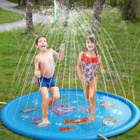 Juguete Divertido Para Niños 100/170cm Piscina Inflable Redonda De Agua Con Sprinkler Para Jardín Alfombra De Rociador De Juego Al Aire Libre PVC - details 0