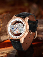 Reloj De Cuarzo TOMI Para Hombres Y Mujeres Reloj De Lujo Casual Con Diamantes Huecos Material De Correa PU Estilo Moda Y Casual - details 27