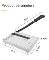 Máquina De Corte De Papel A4 Trimmer De Metal Resistente Para Papel Y Fotos Uso Doméstico Y Oficina Trimmer De Papel A4 - details 11