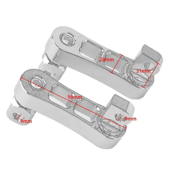 Motorcycle Adjustable Passenger Footpegs Highway Pegs Male Mount Foot Peg Clamp Support Extensions - 1