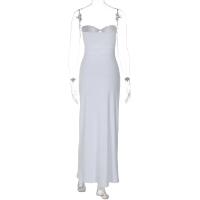 Vestido Bodycon Elegante Lygens Sin Espalda De Mujer Para Noche Playa Fiesta Verano 2025 Moda Hollow out Slim Fit Longitud Pierna - details 2