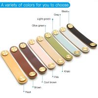 Pomo De Cuero Artificial Y Metal Para Muebles De Niños Estilo Nórdico Pull De Cobre Para Armario De Cocina Y Gabinete Herramienta De Muebles - details 2