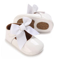 Zapatos De Princesa Para Bebé Niña En Lace Blanca Mocasines Con Lazo Y Borde Antideslizante De Goma Primera Calzado Para Caminar - details 141