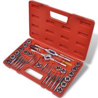 vidaXL Juego de Herramientas Set de Machos y Terrajas Mecánica Cantidad 40 unidades, 45 unidades, 111 unidad - details 0