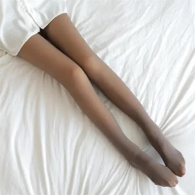 Thermal Tights Para Mujer Calientes Y Transparentes De Pierna Alta Pantimedias De Invierno Con Cintura Alta Y Translúcida - 1