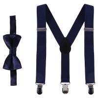 Conjunto De Suspenders Y Corbata Para Niños Accesorios De Boda Ajustables Para Niños Y Niñas Moda Infantil Polyester - details 7