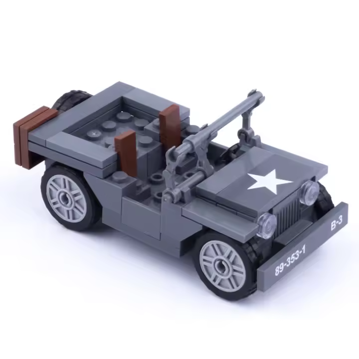 Bloques De Construcción Militar De La Segunda Guerra Mundial Vehículo Americano Y Aleman Con Soldados Armados Miniatura De Bloque TQ010 Juguete Educativo Para Adultos - 1