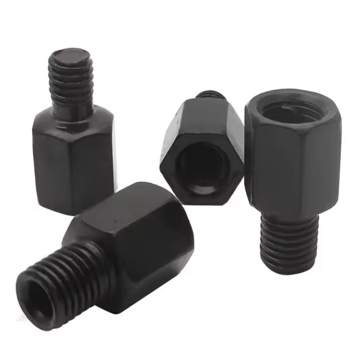 Adaptadores De Espejo Para Motocicleta Pares Negro Conversión De Retrovisores M10 10MM M8 8MM Hilo Derecho Y Izquierdo - 1