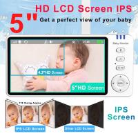 Monitor De Bebé Con Cámara De Pánico Y Tilt Zoom Pantalla IPS De 5'' Video Monitorización 3500mAh Batería Dos Vías Visión Nocturna Lullabies - details 1