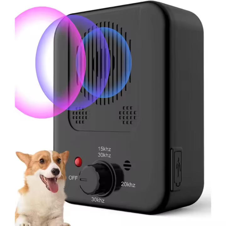 Dispositivo Antiladridos Control Ultrasónico Silenciador Recargable Negro - 1