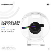 Ventilador 3D Holográfico Mini 12CM Proyector Holográfico HD Para Tiendas Bares Fiestas Navidad Publicidad Exhibición Luz - details 0