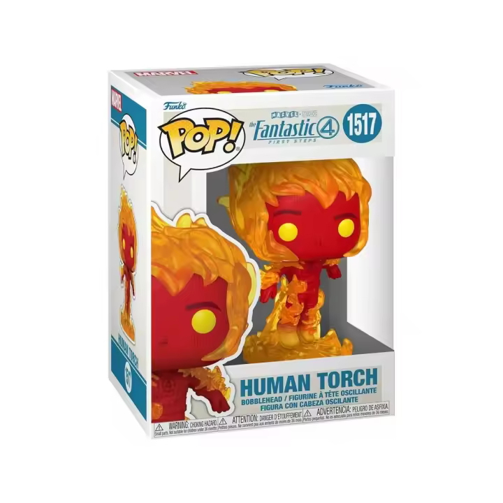 Funko Pop Los 4 Fantásticos Primeros Pasos Figura La Antorcha Humana con Cabeza Oscilante - 1
