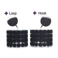 Cinta Adhesiva De Puntos Autoadhesiva Para Manualidades Y Libros Quietos Blanco Negro Nylon Anillo Monedero Bucle Antideslizante Para Sofá Alfombra Y Bolsas - details 4