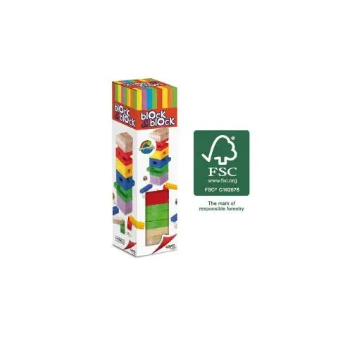 BLOCK & BLOCK COLORS -  Juego de destreza Cayro    Juego, mesa, entretenimiento, diversión, familia, amigos, estrategia, tablero, cartas, retos, equipos, creatividad, clásico, moderno, temático, dinámico, competitivo - 1
