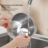 Tratador De Carne Eléctrico En Acero Inoxidable Gran Capacidad 5L Mezclador De Alimentos Para Cocina Utensilios De Cocina Para Bebés - details 4