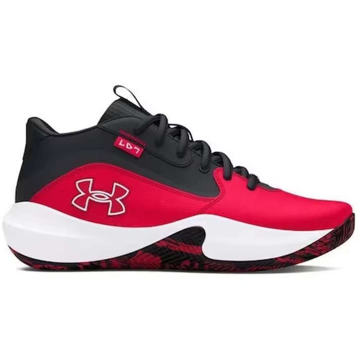 Zapatillas de Baloncesto Under Armour Lockdown 7 para niños unisex en color rojo - 1