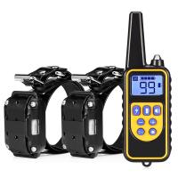 Collar de entrenamiento eléctrico antiladridos para perros, impermeable, con control remoto, recargable, nivel ajustable, cuatro modos de entrenamiento, ahorro de energía automático, apto para mascotas de todos los tamaños, cinturón negro. - details 3