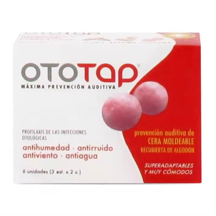 Oto Tap Tapones Auditivos Cera Moldeables 6 Ud - 1