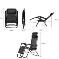 Pack 2 Tumbonas o Sillas de Exterior Plegables para jardín, Playa, Piscina, terraza. Gravedad Zero 2 Unidades, Acero Ligero, Portavasos y Reposacabezas - details 1