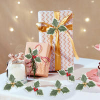 10pcs Berries De Holle Artificiales Con Hojas Para Decoración De Navidad Artesanías De Wreath Para Casa Adornos De Árbol De Navidad Regalo De Año Nuevo - details 1