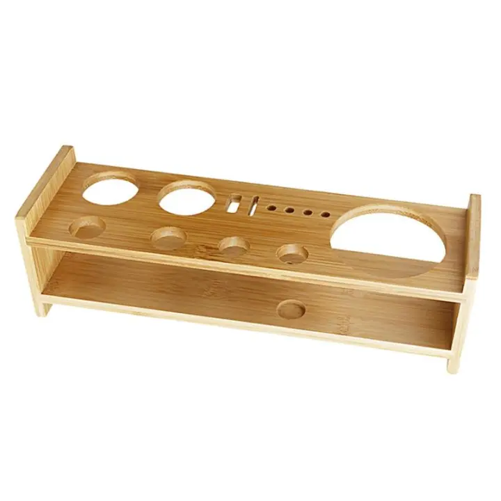 Juego De Bartender Para Cocteles Con Soporte De Madera Portátil Y Estable Para Fiesta Boda Casa Bar Principiantes Herramienta Organizador De Almacenamiento De Barra - 1