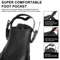Aletas De Natación Ajustables De Silicona Para Adultos Y Niños Zapatos De Nado Cortos Para Diversión Y Viajes Talla Abierta Unisex - details 5
