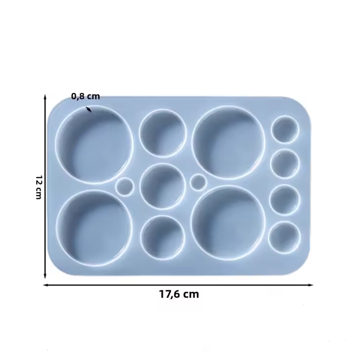 Molde De Silicona Para Joyería DIY En Forma De Corazón Para Cubiculación De Anillos Collares Y Uñas Con Cristal Epoxy Resina - 1