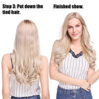 Extensiones De Cabello Sintético BENEHAIR Sin Clip Invisibles Faja De Cabello Invisible Para Mujeres Extensiones De Hairpieces Falsa Cabello Textura Wavy Color Puro Longitud 20 Pulgadas - details 14