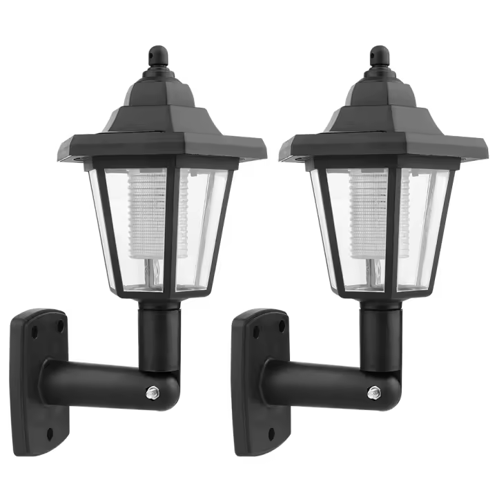 2 piezas de luz de pared Solar de inducción de jardín, luz de pared Hexagonal, decoración LED, inducción automática (2 piezas) - 1