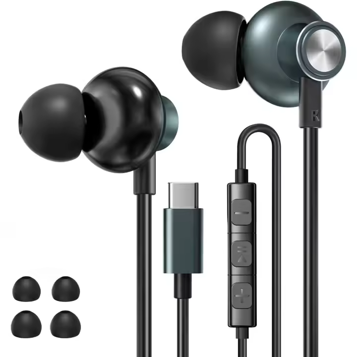 Auriculares Inalámbricos Bluetooth 5.3, Auriculares HiFi Estéreo, Incorporado ENC Cancelación de Ruido 42H Cascos Control Táctil Pantalla LED, IP6 Impermeables Blanco [Clase de eficiencia energética A+++] - 1