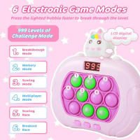 Juguete Electrónico De Nivel 999 Pop Quick Push Bubbles Máquina De Juegos Portátil Para Niños Alivio De Presión Al Comprimir Juguete Regalo - details 4