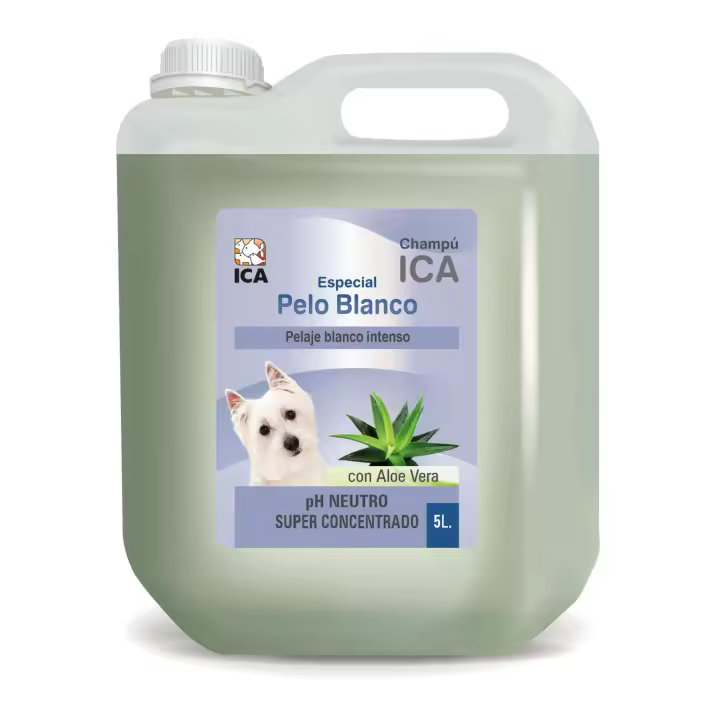 Champú especial pelo blanco con Aloe Vera para perros 5000 ml - 1