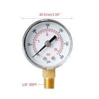 Gauge De Presión De 40mm Con Montaje En Bajo 1/8" BSPT Precisión 2.5% Temperatura Máxima 60℃ Adecuado Para Aire Agua Combustible Líquidos - details 2