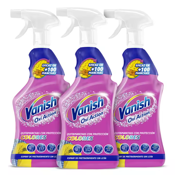Vanish Quitamanchas del día a día para la ropa 4 en 1, spray pretratante - 3x750ml - 1