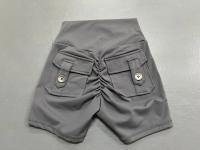 Shorts Deportivos De Cintura Alta Para Mujer Con Bolsillos Para Yoga Running Entrenamiento Danza Elevación De Caderas Ropa Deportiva - details 26