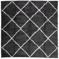 vidaXL Alfombra peluda de pelo largo moderna PAMPLONA 120x120 cm Color Antracita,  Beige,  Crema y mas Alfombras de área  Alfombra de Piso para Sala de Estar Dormitorio Habitación Salón - details 7