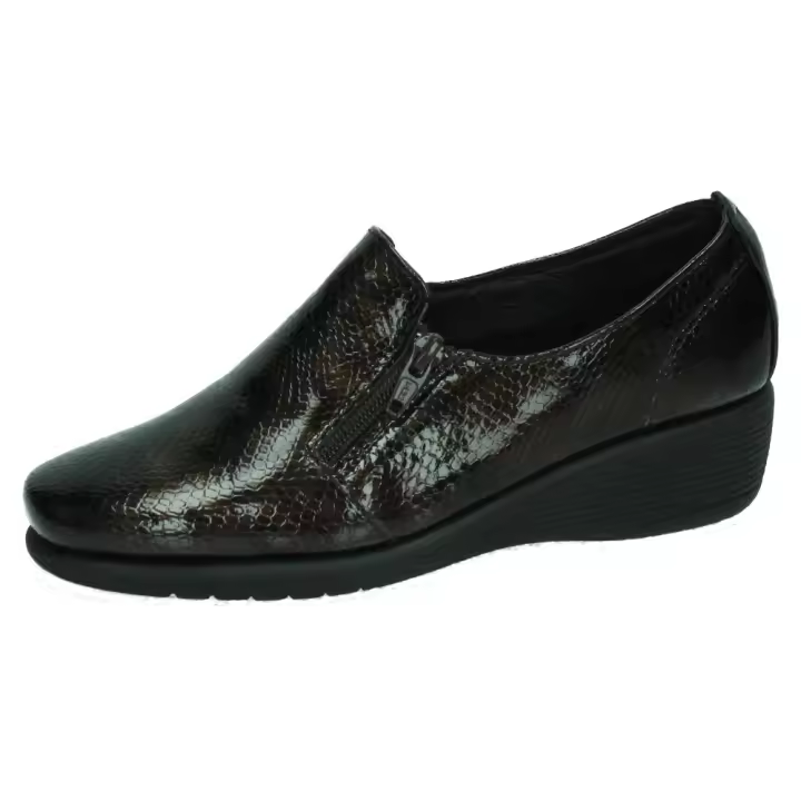 Zapatos Mocasín marca FLEX&GO para señora en color marrón. MOCASINES DE PIEL - 1